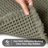 AIBIIN Waffle Pattern Bath Mat Super Absorbent Non Slip Machine