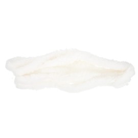 Ciieeo Faux Fur Trim Ribbon for Hanfu DIY Costume Craft White Artificial Rabbit Fur Ribbon Clothing Accessories and Holiday Decor