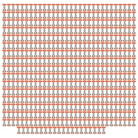 500 Sets Metal Studs Rivets 6x8mm Iron High Hardness Strong Luster Studs Rivets for DIY Leather Craft Orange