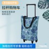 Extra Large Foldable Shopping Cart with Wheels - Portable Hand Trolley for Groceries & Home Use Pullo Green 3ea