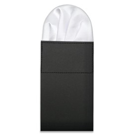 LHXzizizi Pre-folded Pocket Squares for Men, Solid Color Mens Handkerchiefs for Suit, Weddings, Party, Daily Use (White)