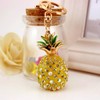 Pineapple Keychain - 3D Zine-Alloy Car Keychain with Rhinestone for
