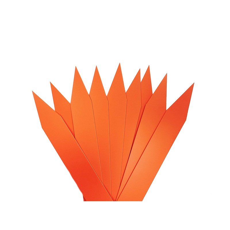 Large 1" x 8" Orange Plastic Plant Labels (Pack of