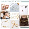 PH PandaHall 500pcs 24K Gold Plated Jump Rings for Jewelry