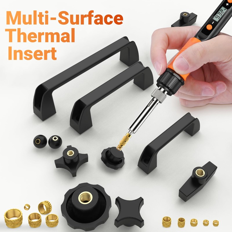 Preciva Threaded Inserts Set, 300Pcs Heat Set Inserts with M2