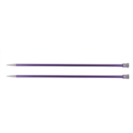 Knit Pro KP47238 Zing: Knitting Pins: Single Ended: 25cm x 3.75mm, Metal, 3.75, Purple