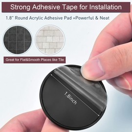 Mate Leon Shower Curtain Clips Windproof Clips , Shower Splash Guard Curtain Clip , Self Adhesive Shower Curtain Clips Splash (Black, 8)