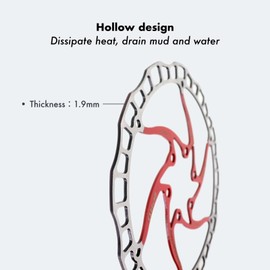 DJC Bike Brake Disc Rotor 2pcs MTB Brake Disc 160mm 180mm with 6 bolts Road Bike MTB BMX e scooter Steel Brake Disc (2pcs black, 180mm)