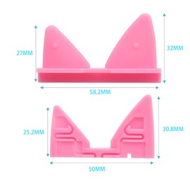 Zuirunda for Toniebox Tonie for Tonies Alternative Cable Replacement Ears (Red Outer Ear)