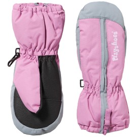 Playshoes Apparel Mitten Snow Gloves, Pink, 1 (approx. 1-2 Years), pink zip