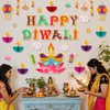 Konsait 56 Pieces Diwali Decorations Set, 3D Diya Lamp Happy