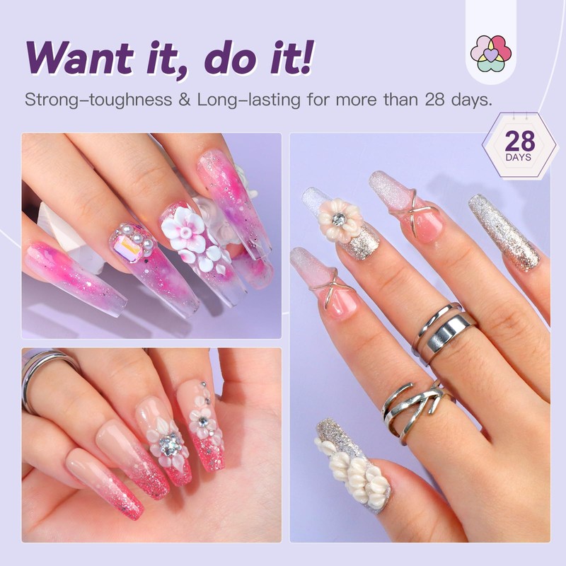 Acrylic Nail Kit for Beginners with Everything, Home Practice Set