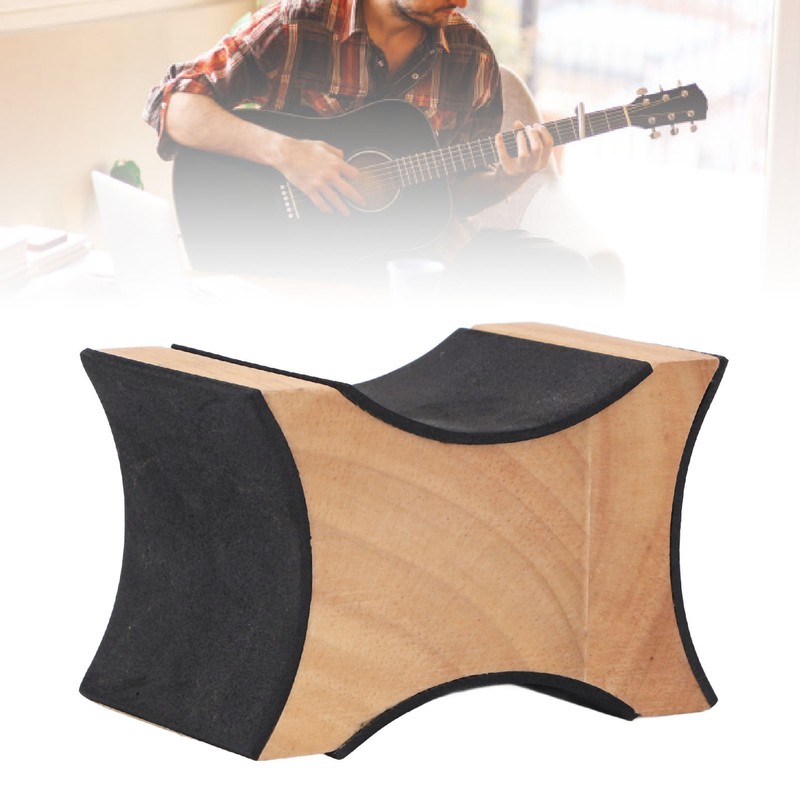 Guitar Neck Rest 2 Heights Solid Wood Support Soft Sponge
