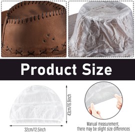 Geyoga 4 Pieces Cowboy Hat Rain Covers Plastic Protectors Cowboy Hat Covers for Storage Gray(X Large)