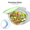 Quald Extra Large Glass Mixing Bowls Clear Glass Salad Cooking