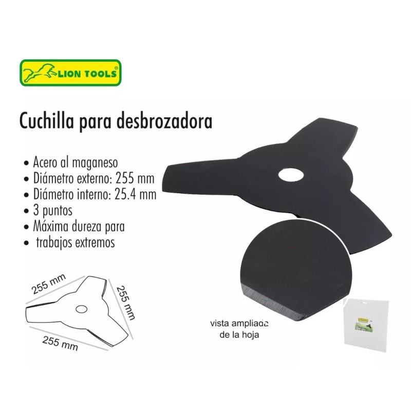Lion Tools Cuchilla 3 Picos Para Desbrozadora 3 Piezas Lion