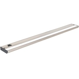 LED Under Cabinet Lighting Hardwired - 3CCT 32 Inch Satin Finish - Undercabinet Lights for Kitchen - Linkable Undercounter Dimmable Plug in Light or Hard Wired - Under Counter Fixture Direct Wire