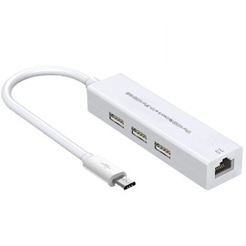 Luskinno 4-in-1 Micro USB OTG Hub Adapter, 3 USB Ports with 1 Ethernet Adapter, Compatible with Raspberry Pi Zero, Android Tablet, Chromecast