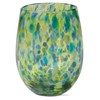 tag 16 oz. Confetti Glass Stemless Wine Drinkware Green And
