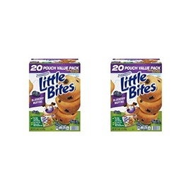 Entenmann's Little Bites Blueberry Mini Muffins | 2 pack (40 pouches total)