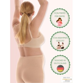 Maternity Briefs with Long Legs for Pregnancy / Post-Birth - High-Quality Cotton Blend - Beige / Skin Tone / Black - Pack of 1 or 2 - 5000 - s