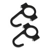Helmet and Steering Wheel Hooks, Black - 2 Pack