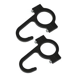 Helmet and Steering Wheel Hooks, Black - 2 Pack