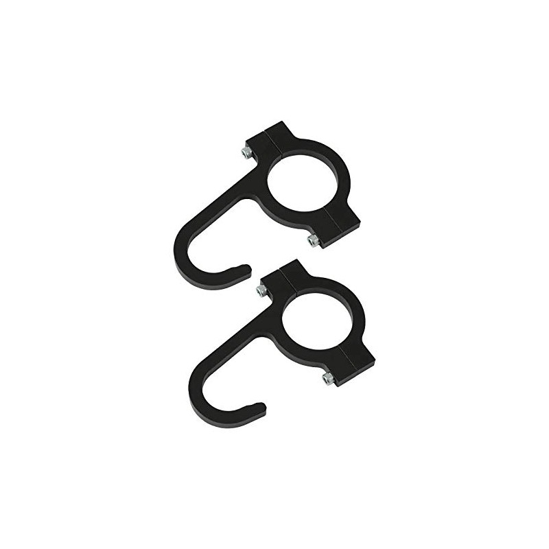 Helmet and Steering Wheel Hooks, Black - 2 Pack