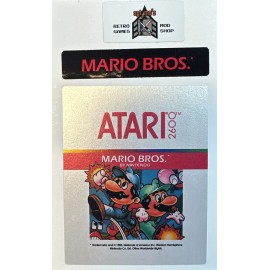 Unbranded Atari 2600 Replacement Label - Mario Bros [Silver]
