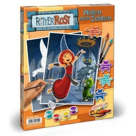 Noris Spiele Paint By Numbers – Schipper 609200649 Burg Ritter Rost and Bö 24 x 30 cm