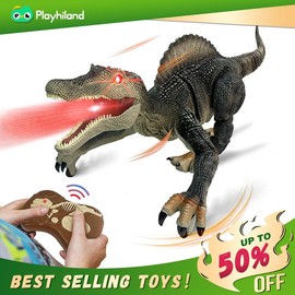 Remote Control Dinosaur Toys for Boys  girls Realistic T-Rex RC Walking Dino with Roaring, Spray, Light, Touch Sensing  with Three Type:_Spinosaurus