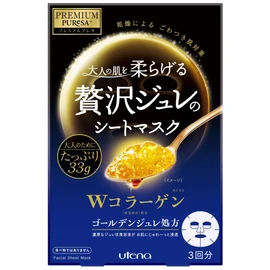 Premium Puresa Golden Jelly Mask, Collagen, 1.2 oz (33 g) x 3 Masks, 4 Packs