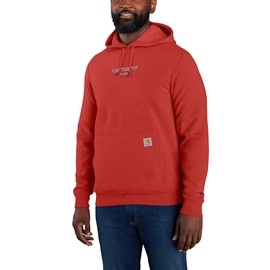Carhartt Men's Big & Tall Force Relaxed Fit Lightweight Logo Graphic Sweatshirt, Red Barn