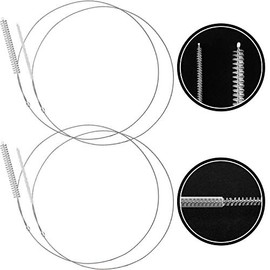 BOAO Piezas Cepillo para Tubo de Alimentación Limpiapipas Largas Cepillos de Limpieza de Pajitas 32 Pulgadas de Largo con Cabeza de Cerdas de Nailon Suave Apto para Limpiar Tubos de Alimentación