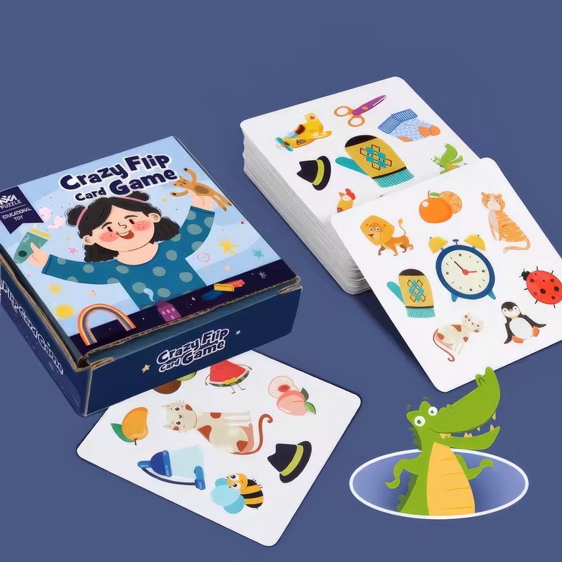 Kids Crazy Flip Card Game – Montessori Logical Thinking &
