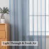 MIULEE Dusty Blue Linen Textured Sheer Curtains 54 Inch Length