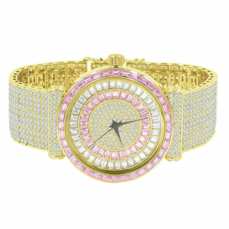 Bling Master Purple Amethyst Yellow Gold Baguette Simulated Diamond Custom