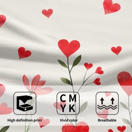 Imiss Red Love Hearts - Juego de 2 toallas de mano con diseño de corazones rojos de 14.4 x 28.3 pulgadas, toallas de baño para decoración de casa de campo, para hotel, gimnasio, spa
