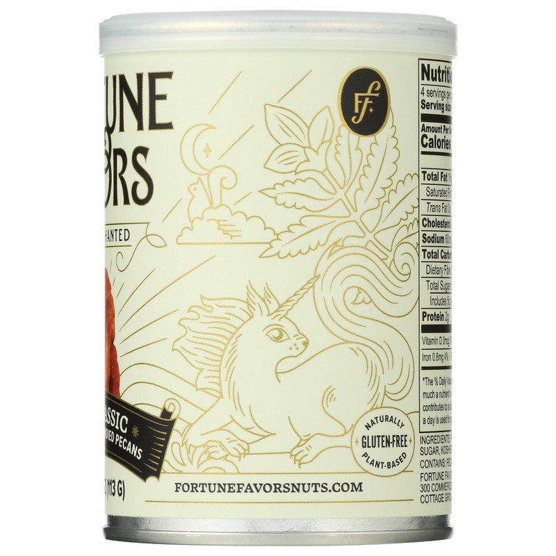 Fortune Favors Candied Pecans, Sweet and Salty Snack, Hand Crafted