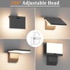 Coinmit 2 Pack Modern Outdoor Wall Light 3000K 24W Porch