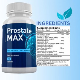 Prostate Max - Nutritional Support Formula for Men's Wellness - 60 Capsules - 1 Month Supply