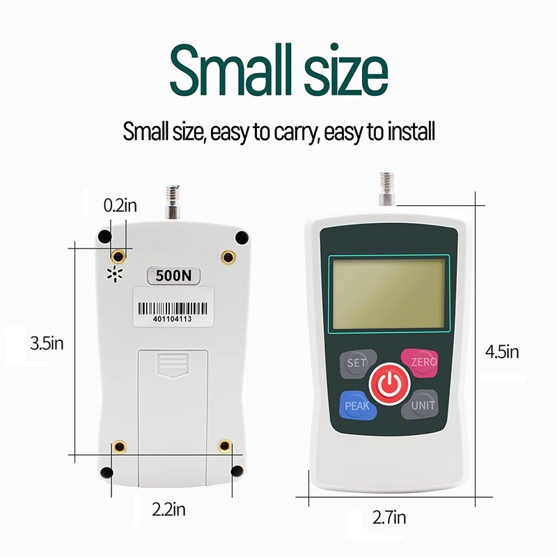 HOJILA 500N Digital Force Gauge Push and Pull Tester Meter