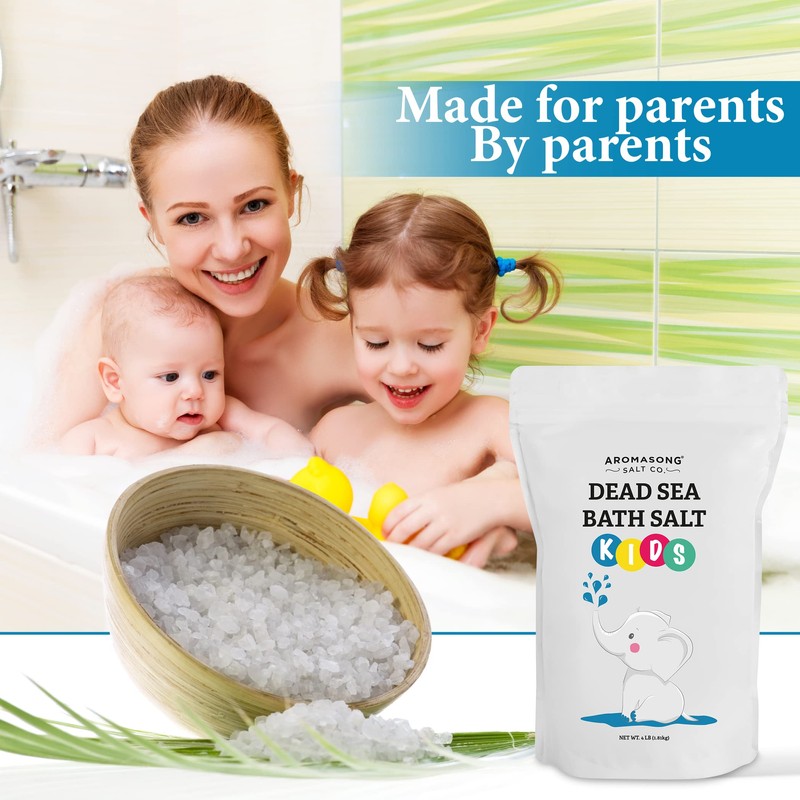 Aromasong Dead Sea Salt for Kids Bath Soak, 4 Lbs.