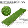 GLOBREEN Artificial Grass Table Runner, Greenery Faux Turf Table Centerpiece