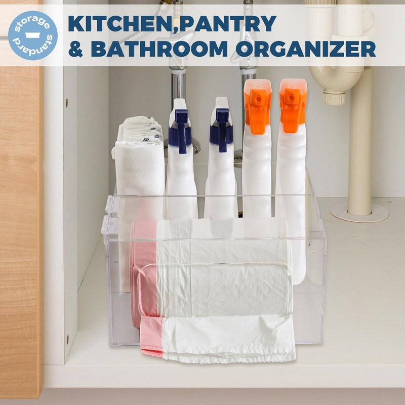 Storage Standard Trash Bag Kitchen and Bathroom Organizer - Large