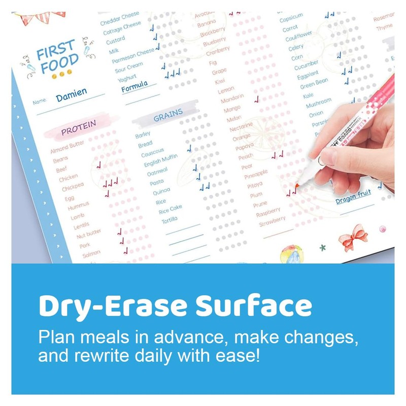 First Foods Tracker Fridge Magnet Foods Tracker Daily Food Log