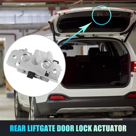 X AUTOHAUX Replacement Rear Liftgate Door Lock Actuator with Screw for Dodge for Ram 1500 2500 3500 2003-2006 Tailgate Latch Assembly No.55275952AC Silver Tone 1 Set