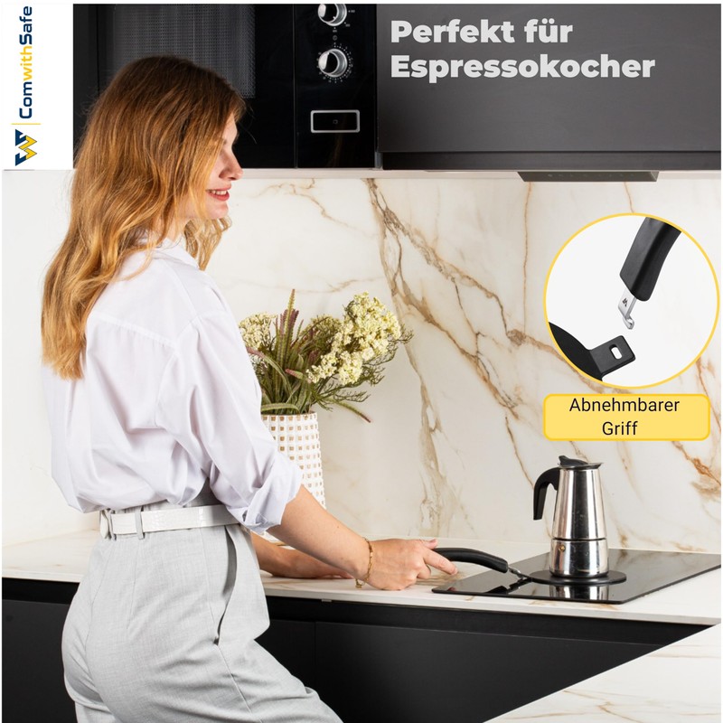 Induction Adaptor 14 cm - Removable Insulating Handle - Does