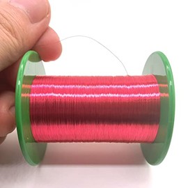Xuulan Magnet Enameled Cable Copper Wire 40AWG 32AWG 44AWG 41AWG 0.03mm 0.13mm 0.7mm 0.17mm Red Wire QA-1/155 Used in Physical Science Experiments (Color : OD 0.07mm, Size : Weight 100g)