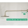 Purelux Shower Arm Extension, 6 inches Shower Head Extender Water